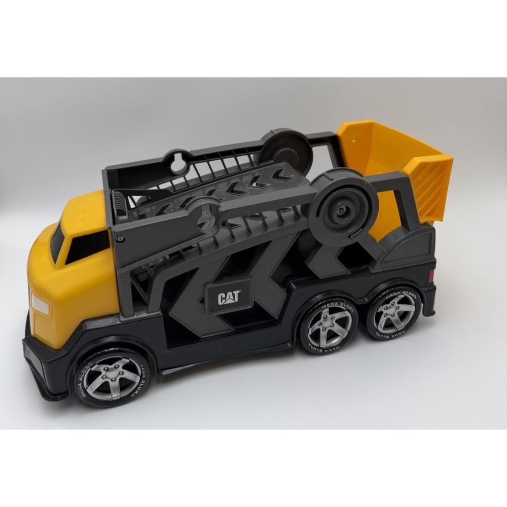 16" CAT Caterpillar Constructor Storage Trailer Toy PUSH YELLOW TRUCK